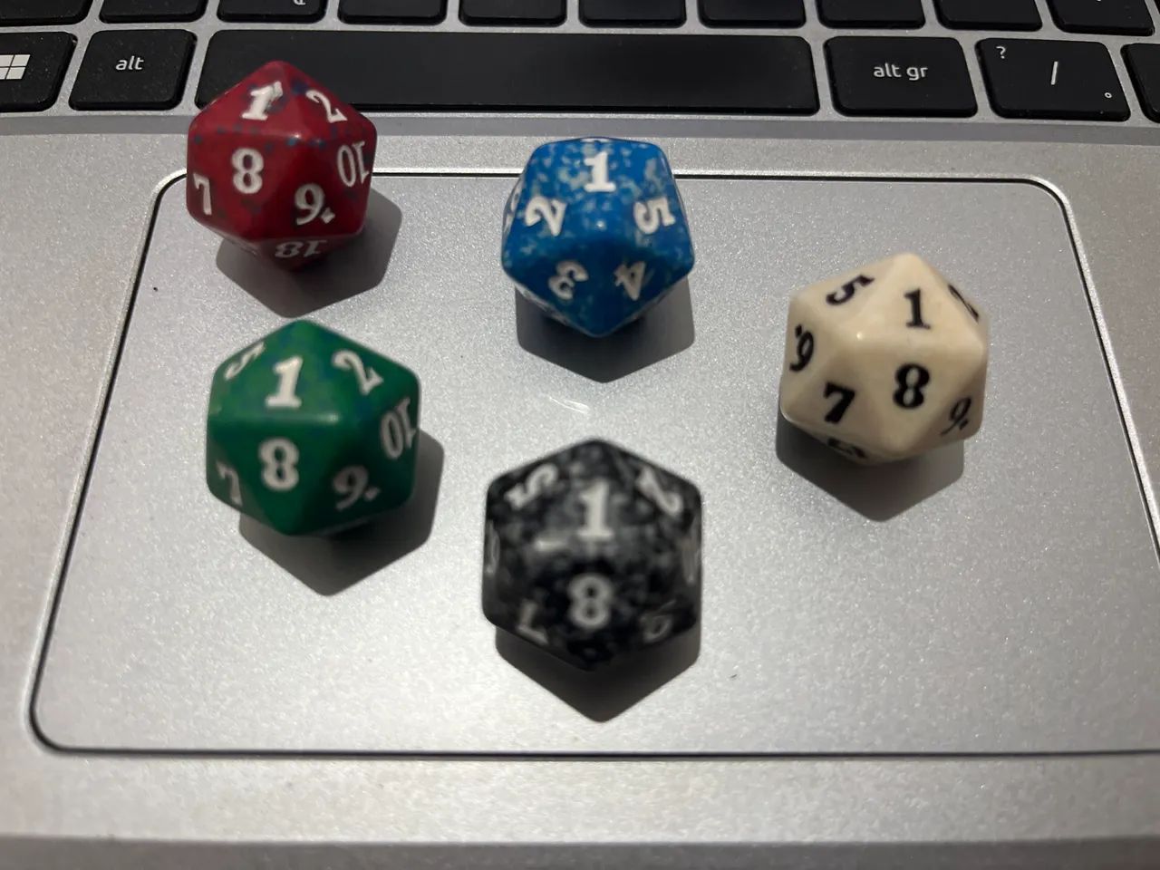 Conjunto de 5 Dados de 20 Lados - Spindown - Foto 2