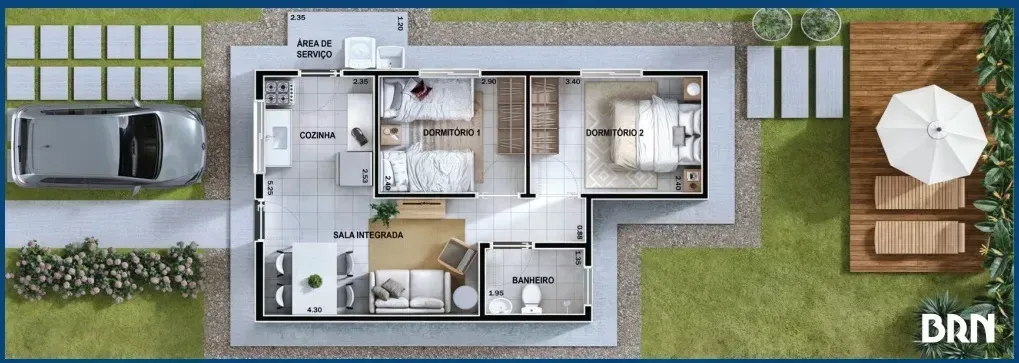 PLANTA 44m²