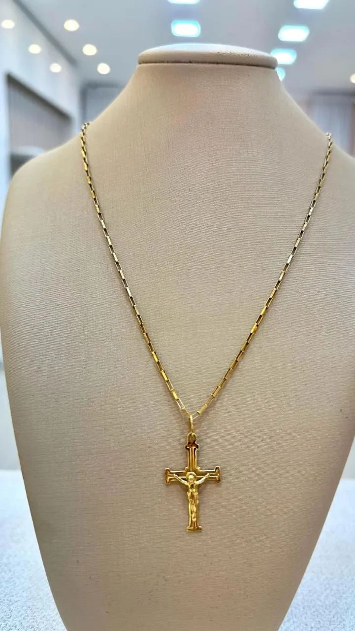 Corrente de ouro 18k, maciço vendo ou troco só em ouro também valor negociável 5.300 - Foto 2