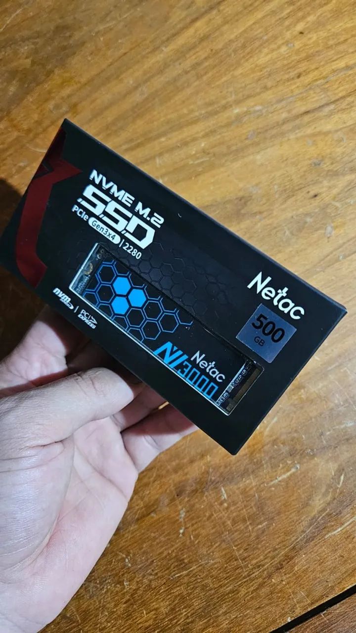 SSD M.2 NVMe 500GB Netac NV3000 PCIe Gen3x4 Novo Lacrado