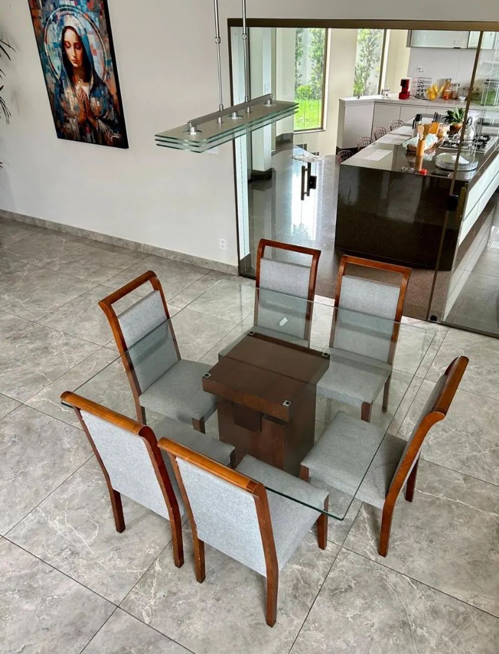 Jogo mesa jantar 6 lugares Líder Móveis 