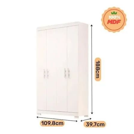 Roupeiro 100% MDF Solteiro  - Foto 3