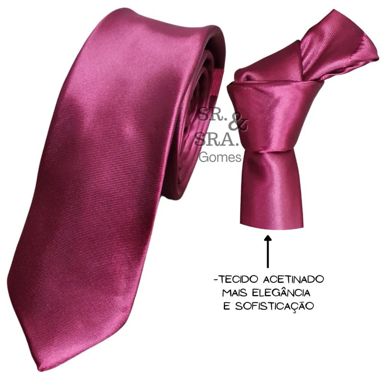 Gravata Slim Acetinada  - Foto 2