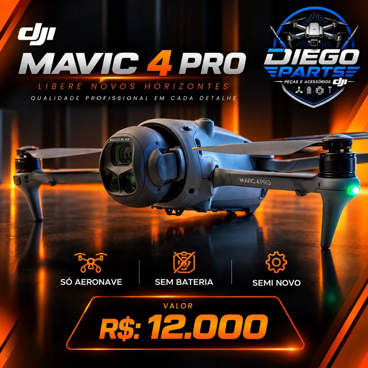 Mavic 4 pro só aeronave 