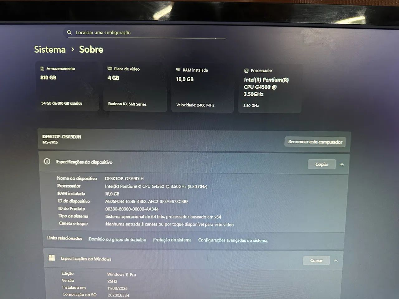 PC GAMER ENTRADA RX560 16GB DDR4 - Foto 3