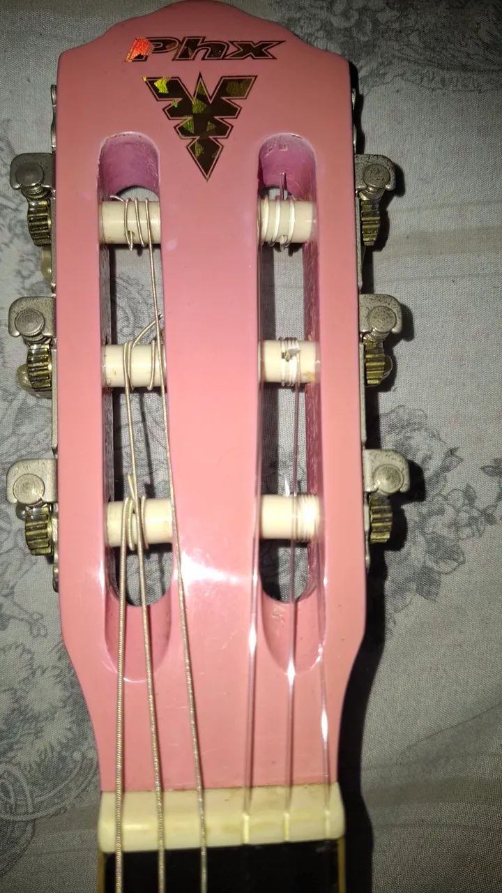 Violão Phx kids rosa + capa - Foto 3