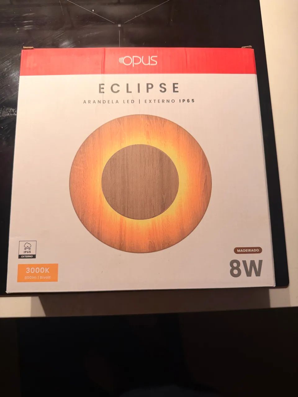 5 - Arandelas Opus Eclipse Madeira 3000k 12w  - Foto 4