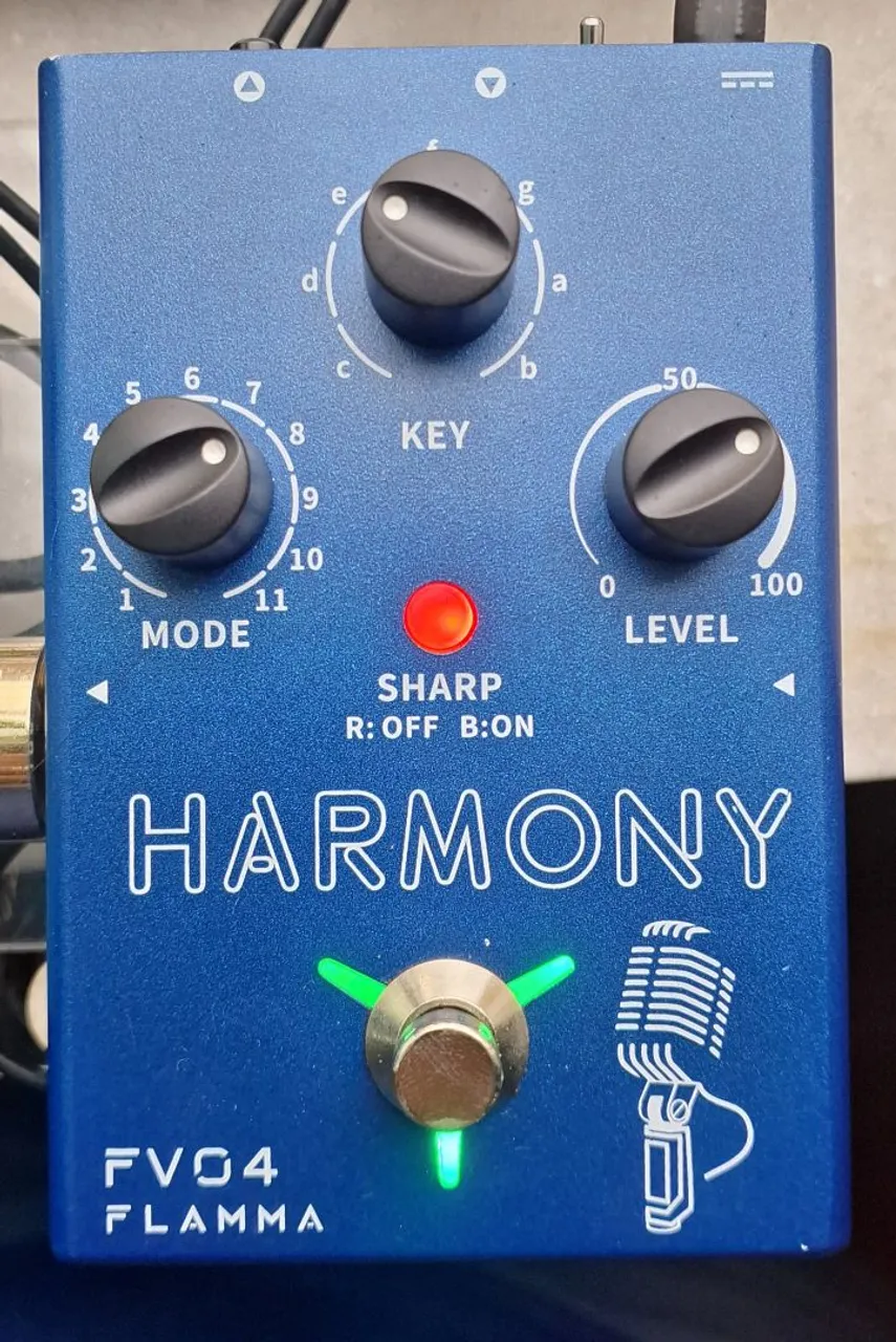 Pedal Flamma Fv04 Vocal Harmonizer Azul - Instrumentos musicais