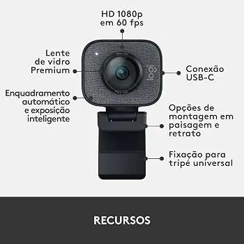 Webcam Logitech StreamCam Full HD (PRODUTO NOVO) - Foto 5