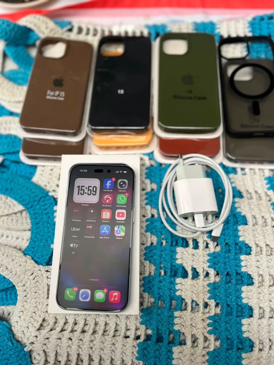 IPHONE 15 256GB AZUL BATERIA 100% - Foto 4