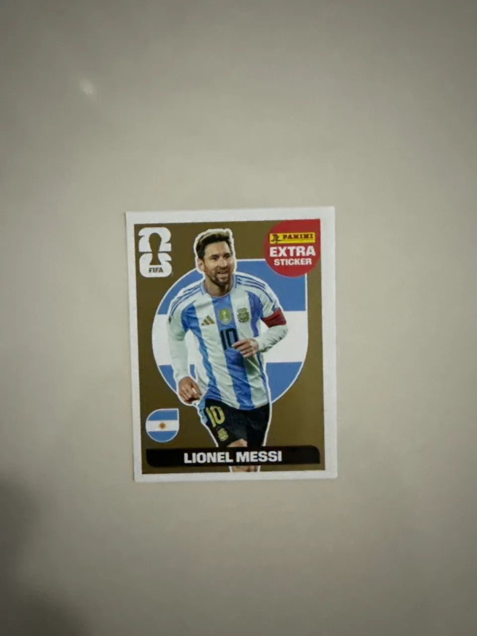 Figurinha do Messi Dourado 2026
