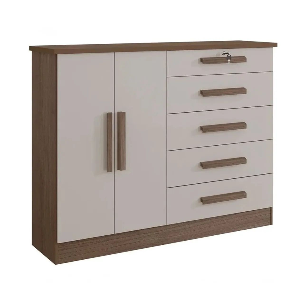 Cômoda 5 Gavetas 2 Portas Bella rf65