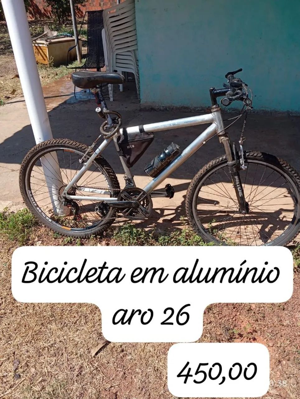 Bicicleta em alumínio aro 26