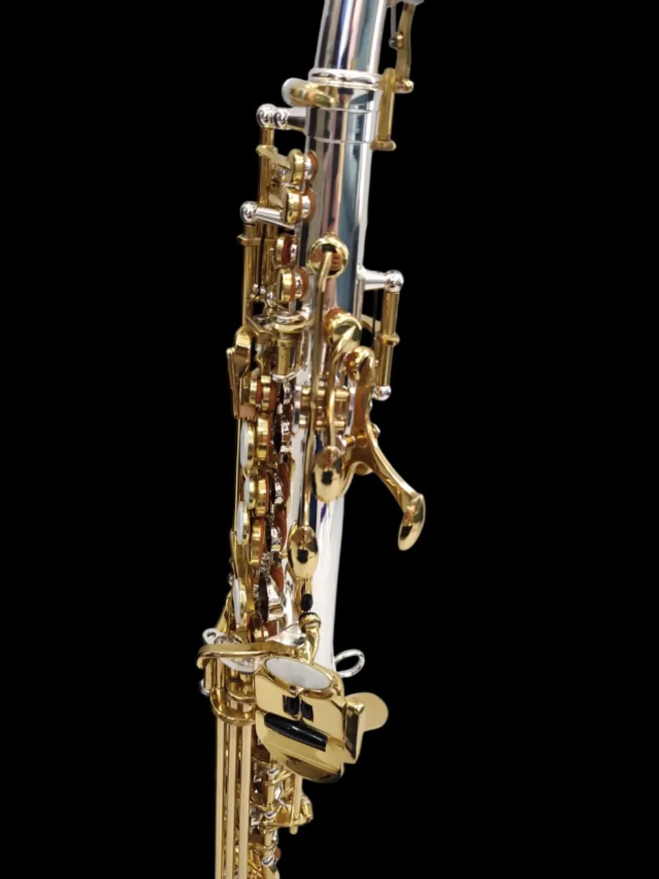 Sax Soprano Reto Tokai TSS-200PG Sib Prata c/ Dourado - NOVO de