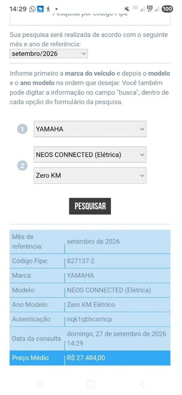 Yamaha Neos Conect 100% elétrica  - Foto 3