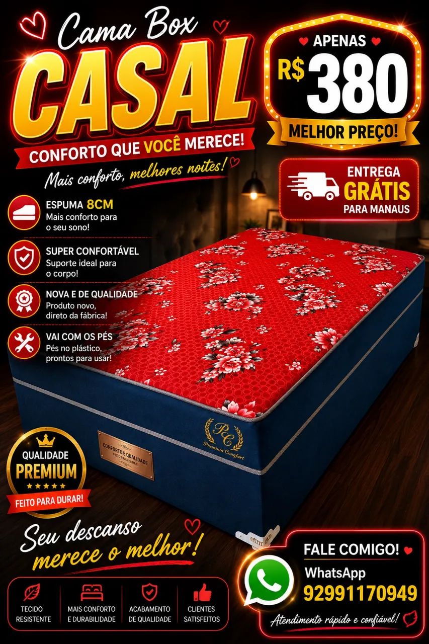 Cama box casal