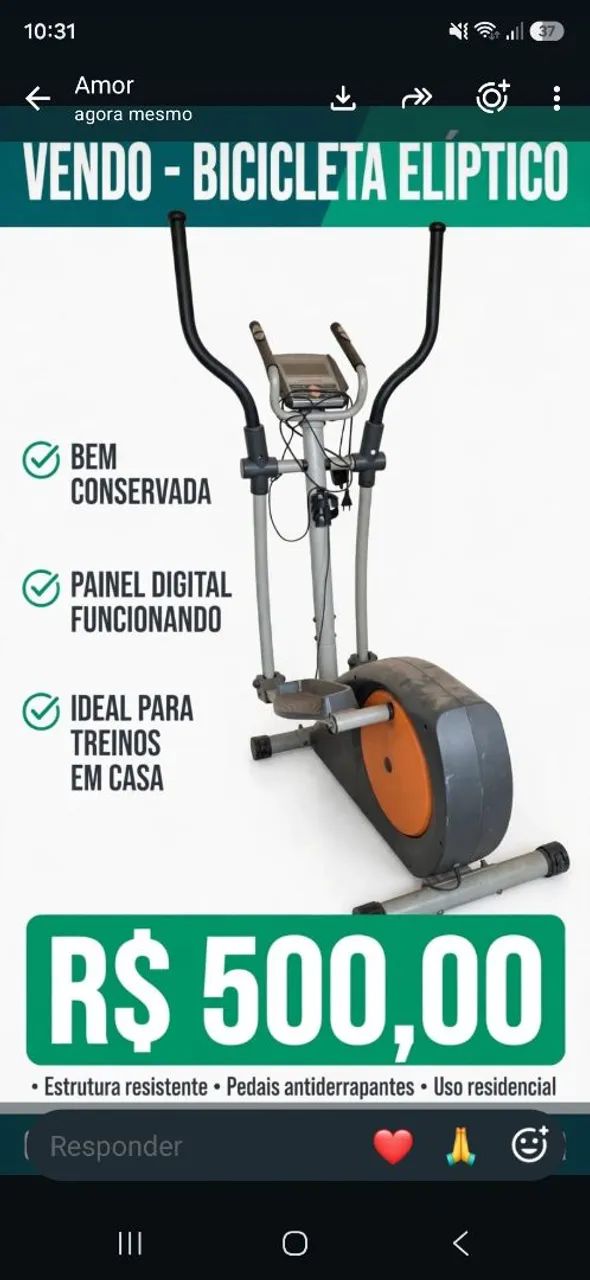 Elíptico 220volt bem conservado 