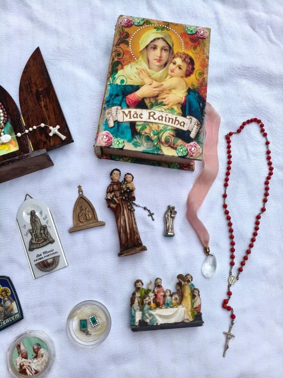 Lote Itens Religiosos Mãe Rainha  - Foto 3