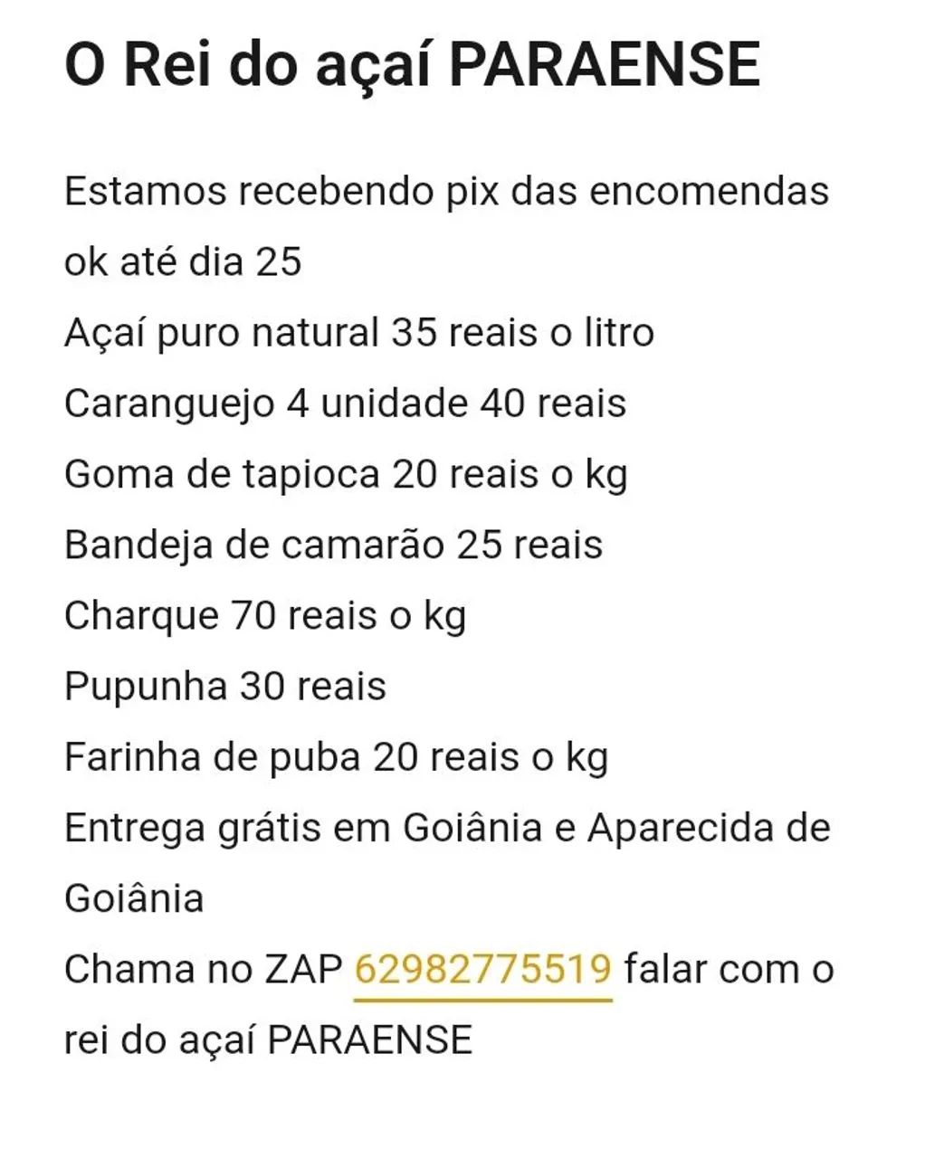 O Rei do açaí PARAENSE 