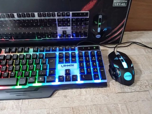 Kit Teclado e Mouse  Gamer Led Rgb Semi Mecânico - Foto 2