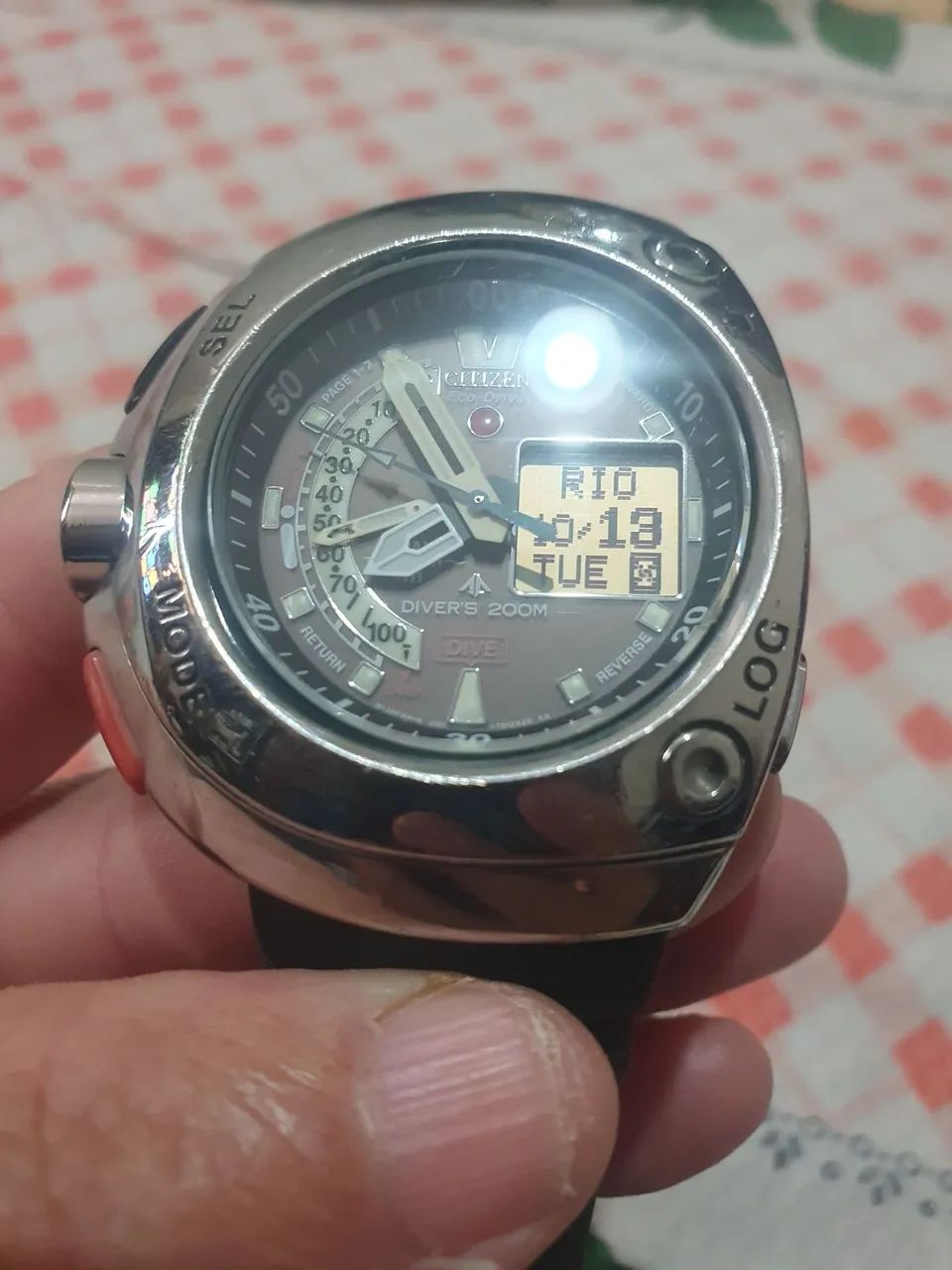 Citizen eco driver meia lua funcionando normalmente todo em aço inox original sensor off - Foto 4