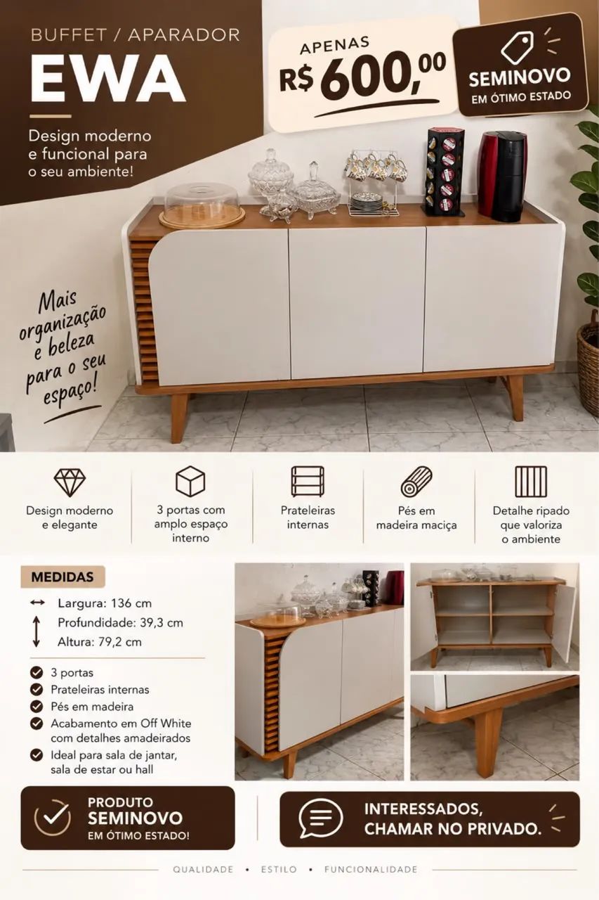 BUFFET / APARADOR - R$ 600,00 - Foto 2
