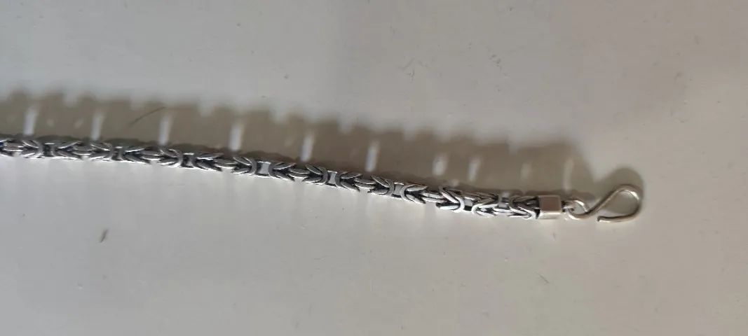 Cordão de prata , 66cm , modelo peruano.   - Foto 3