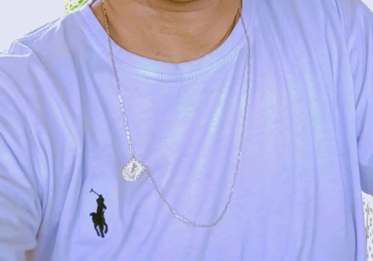 Escapulário de prata de são Jorge  - Foto 2