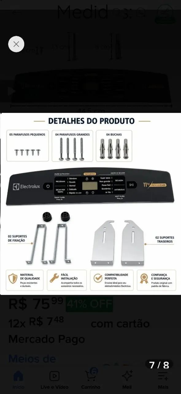 Kit instalação secadora svb11kg - Foto 3