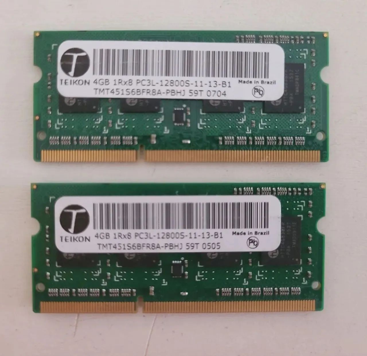 2 memórias de notebook 4gb cada
