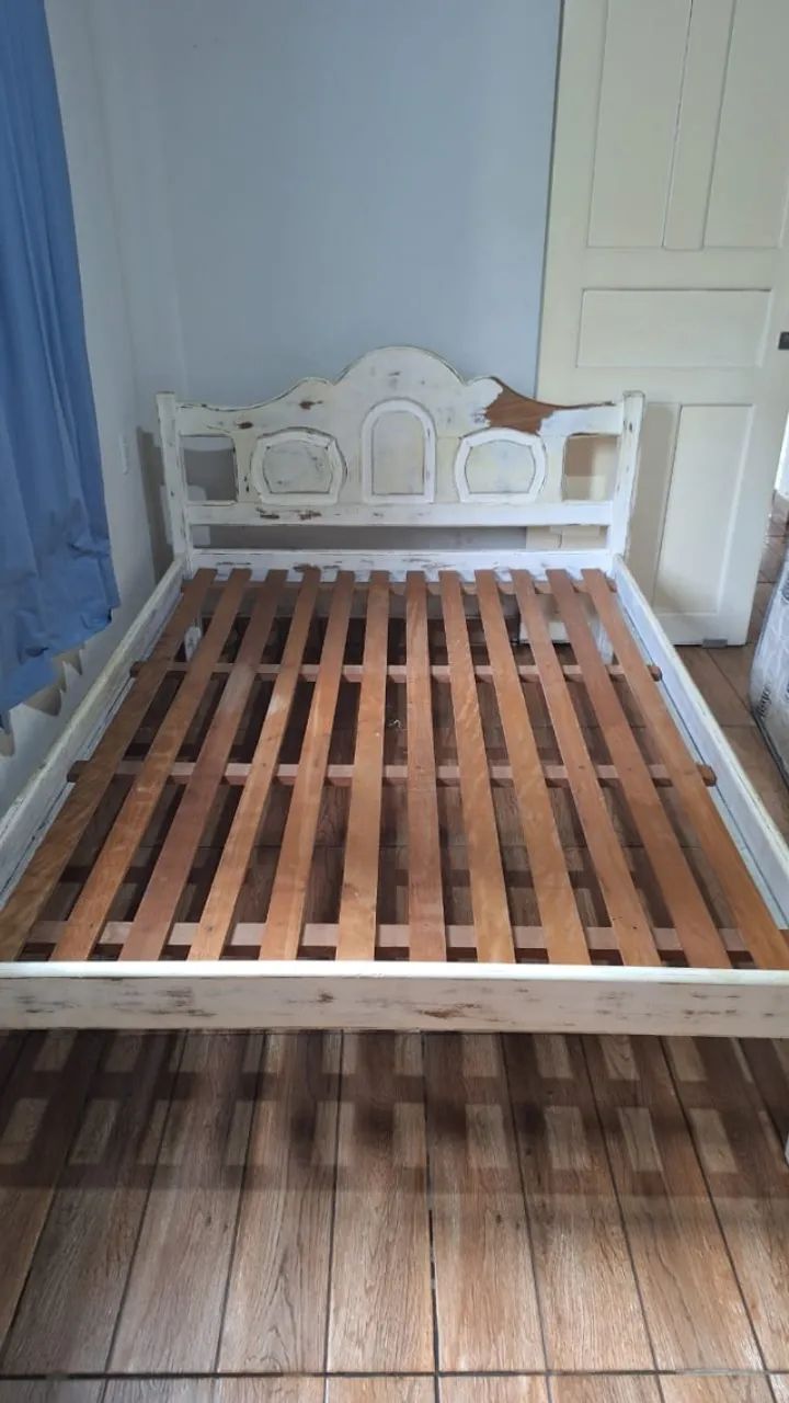 Cama de madeira de casal - Foto 3