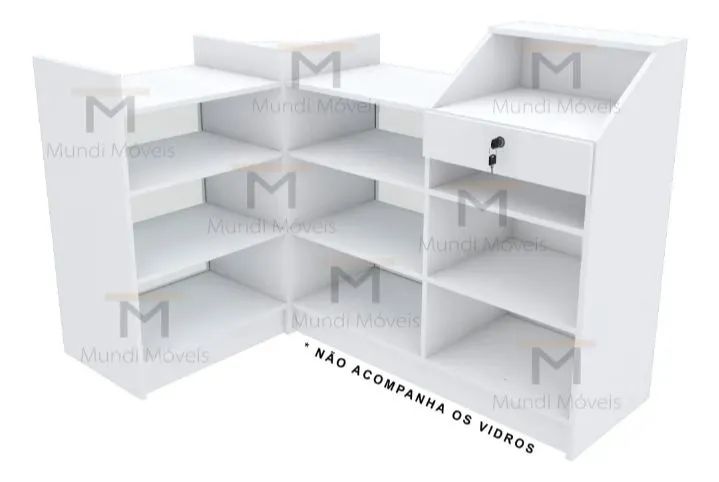 Balcão vitrine caixa MDF  - Foto 2