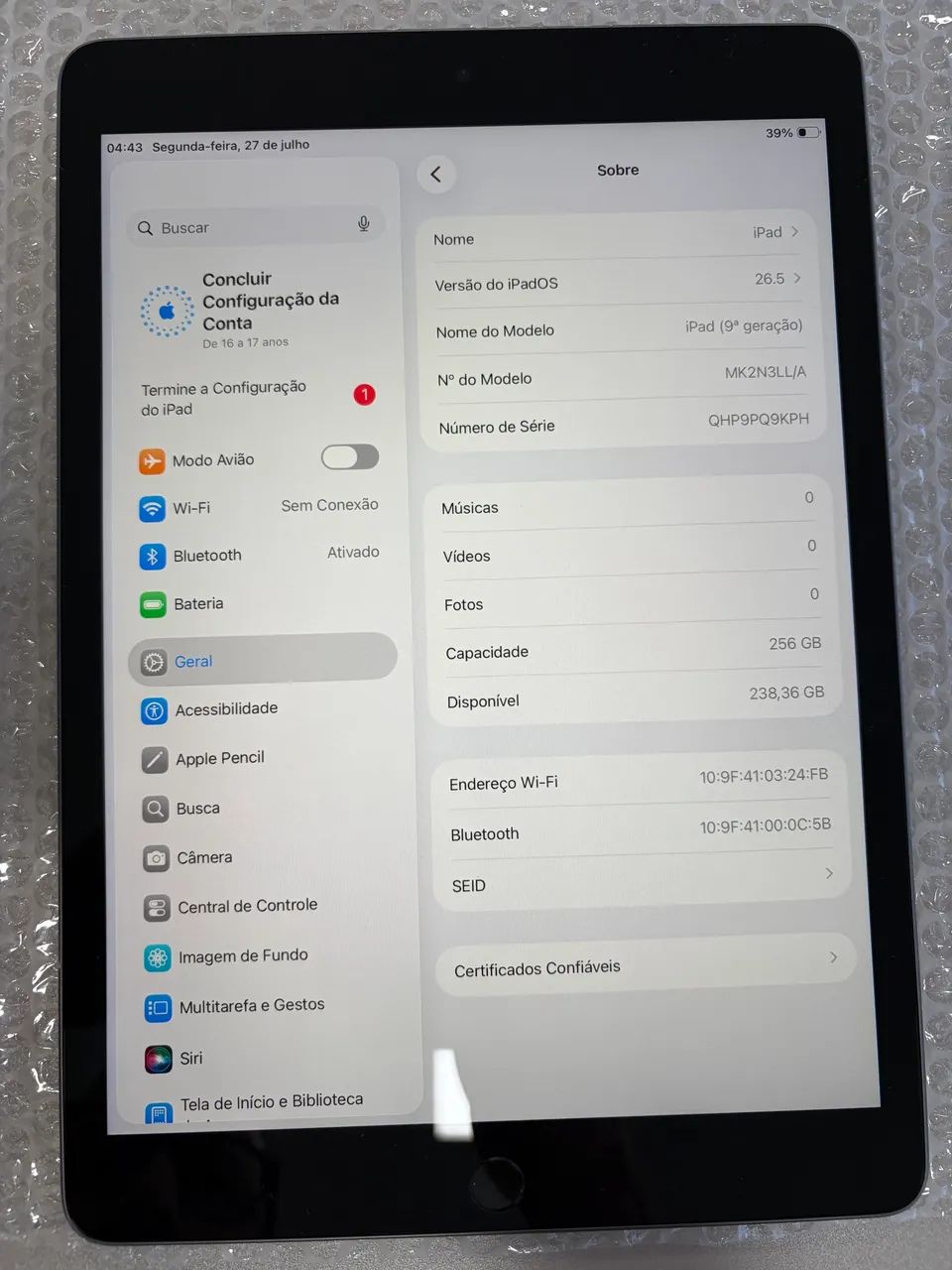 iPad 9 Geração (256gb - Sem detalhes) - Foto 2
