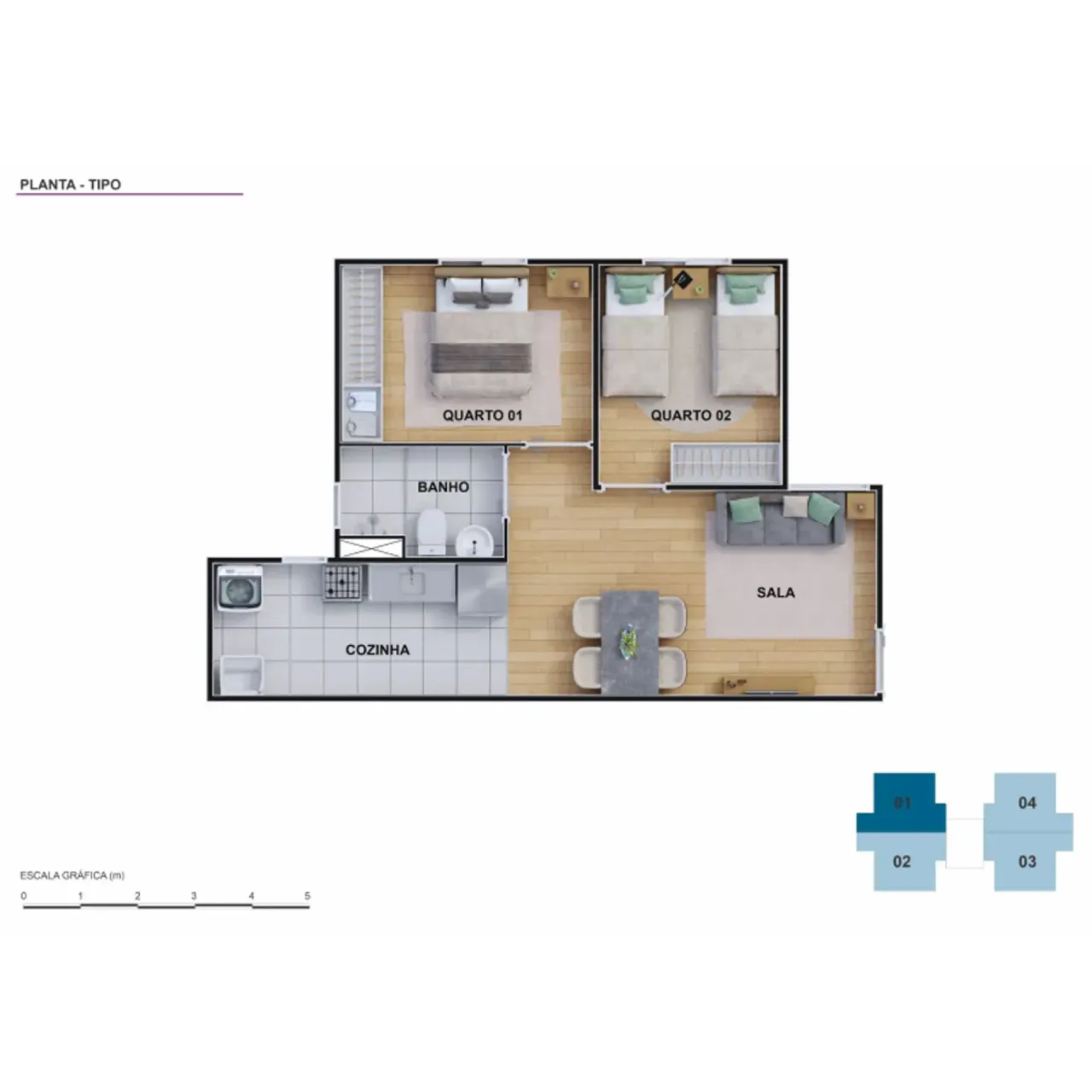 PLANTA 45m²