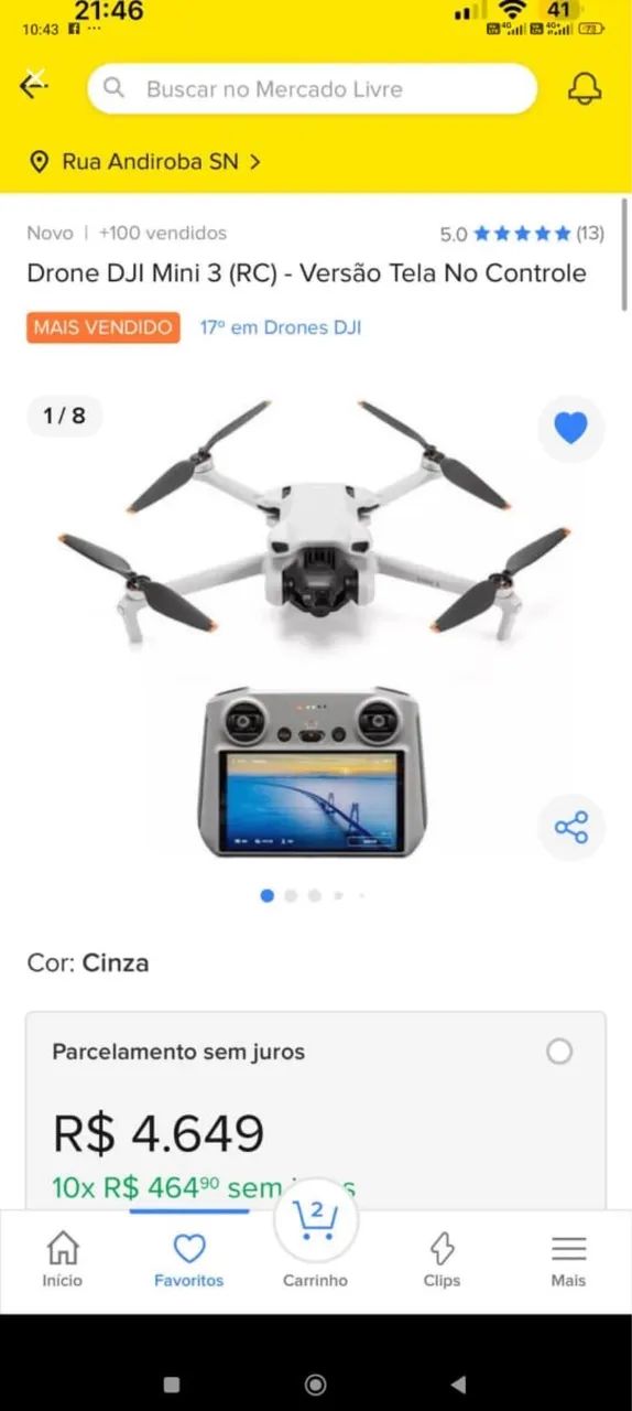 DJI MINI 3 - Com bateria PLUS  - Foto 4