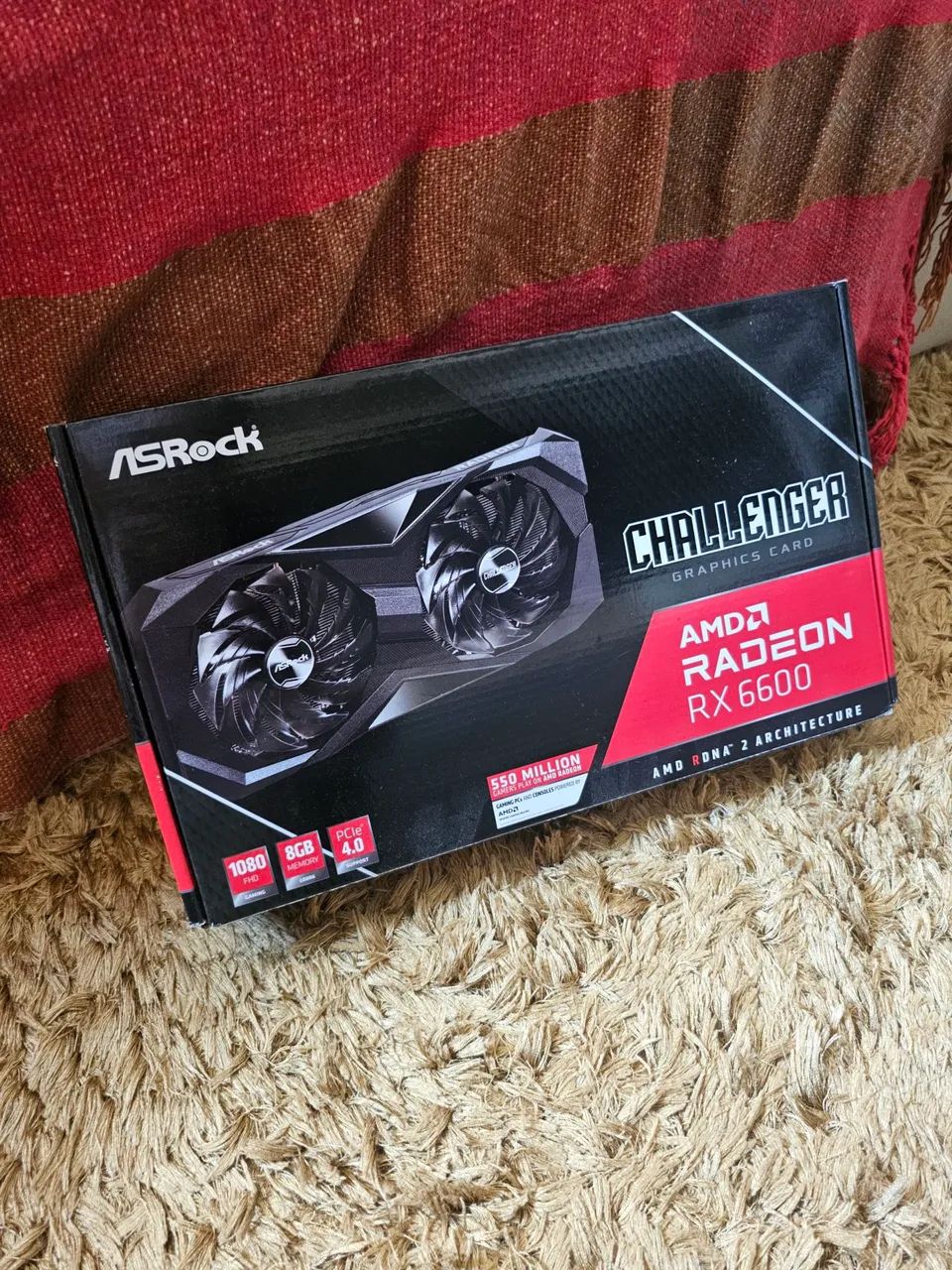 Caixa Placa de vídeo AMD RX 6600 Challenger Asrock - Placas de