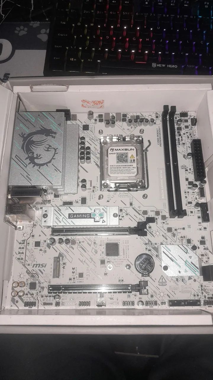 VENDO PLACA MÃE MSI B840M WHITE  - Foto 2
