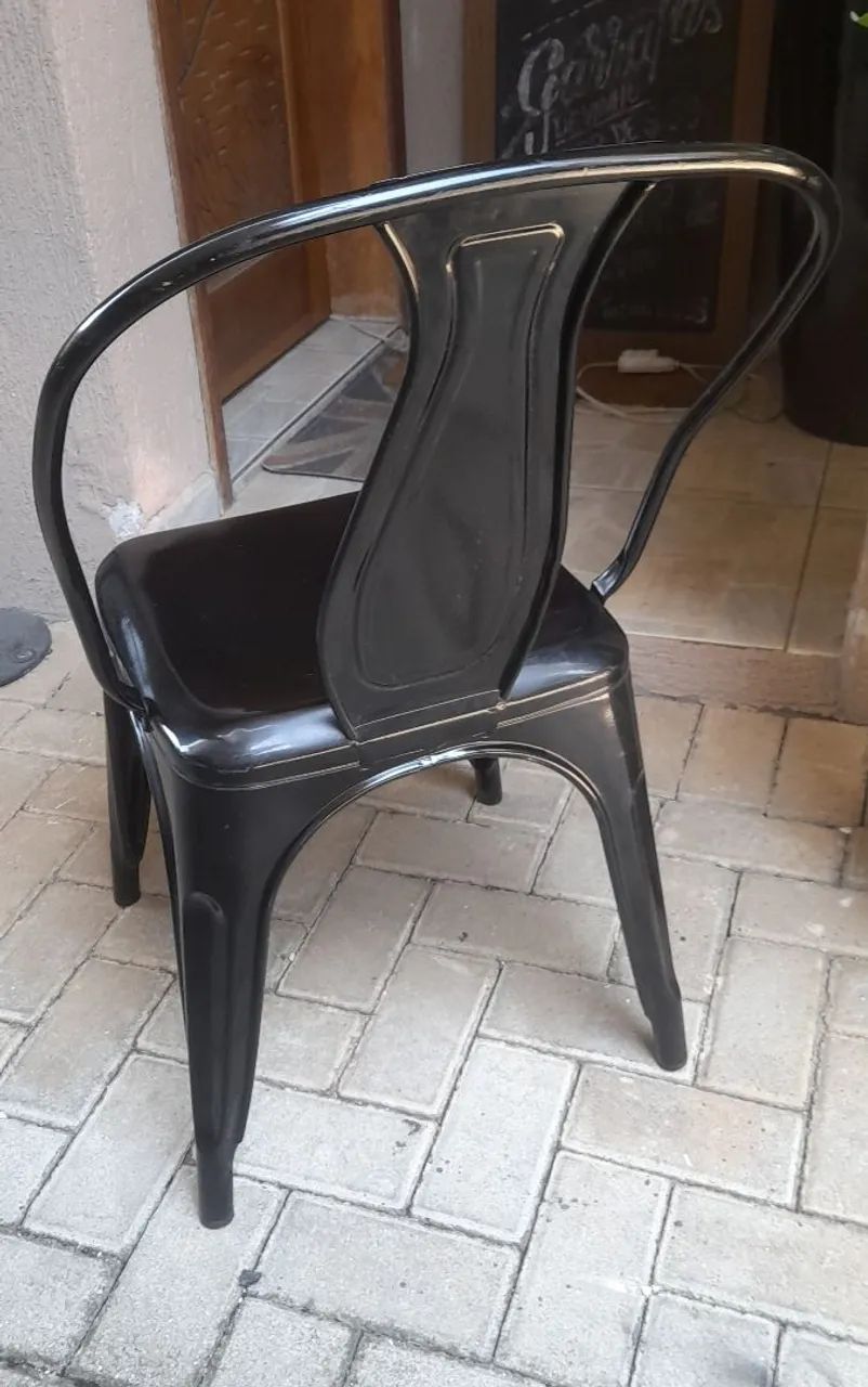 Cadeira Tolix Iron em aço carbono e pintura eletrostática cor preto - Foto 3