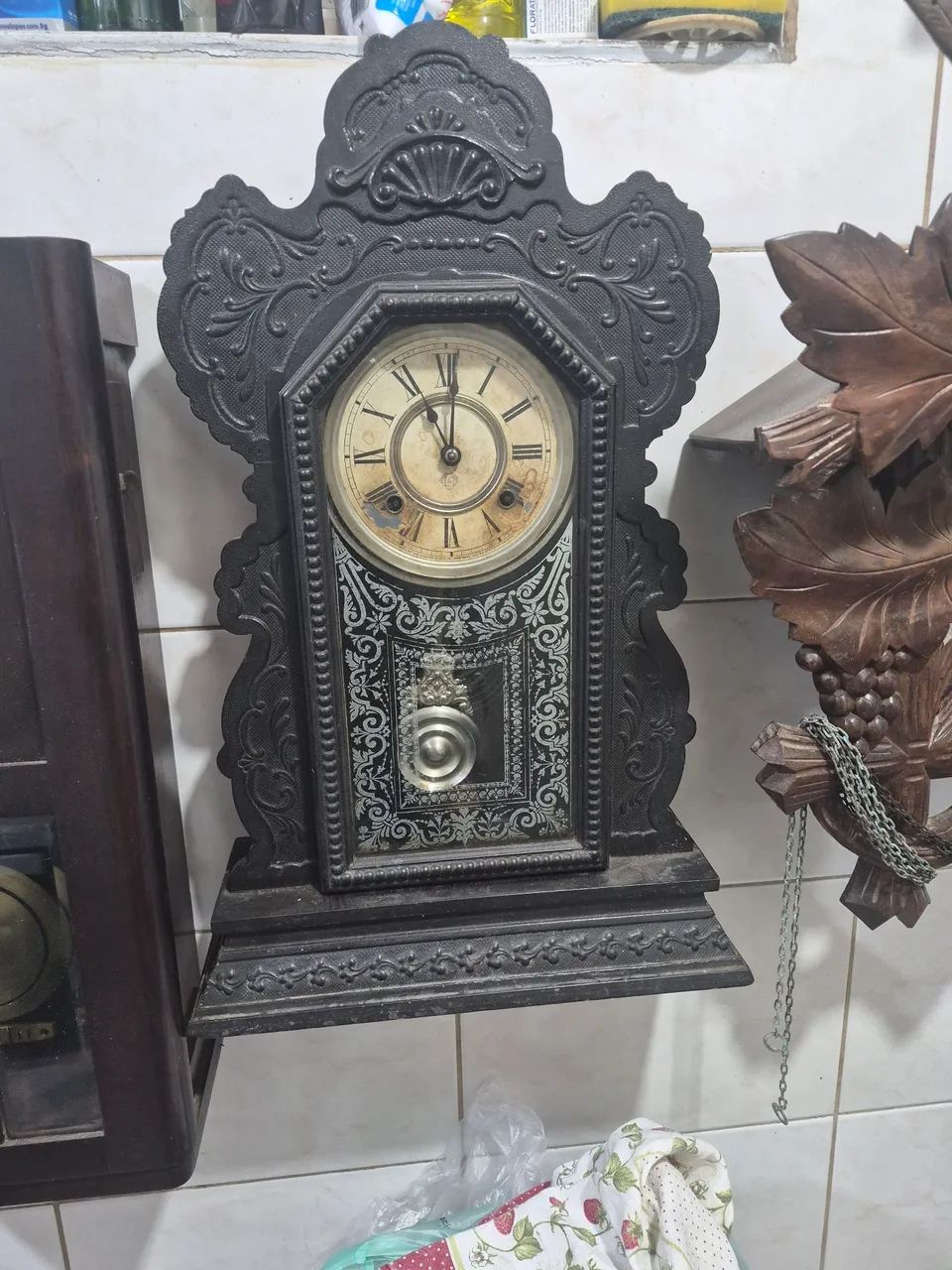 Relógio de parede funcionando em bom estado  - Foto 3