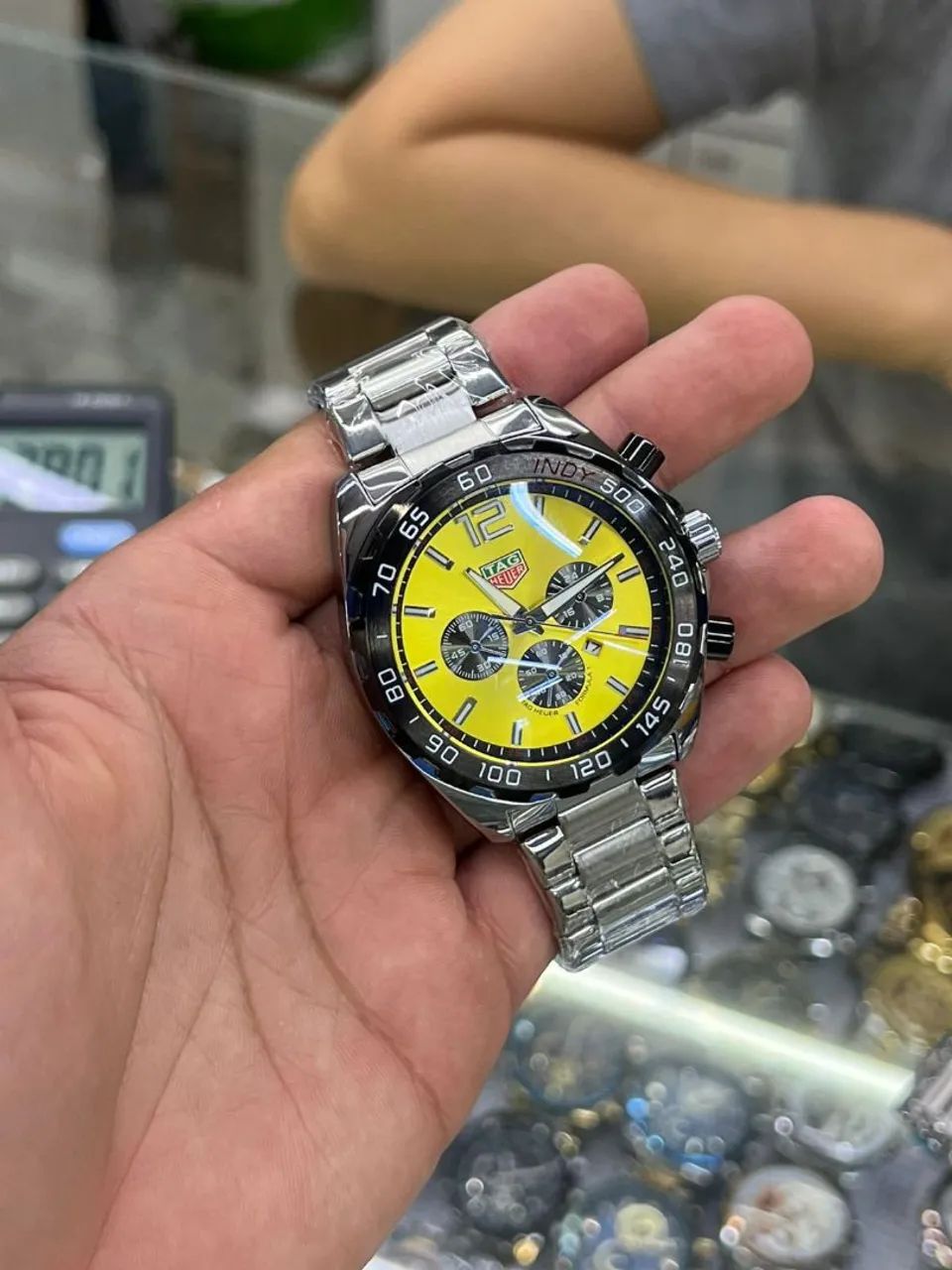 Relógio Estilo TAG F1 Chronograph em Aço Inoxidável  - Foto 4