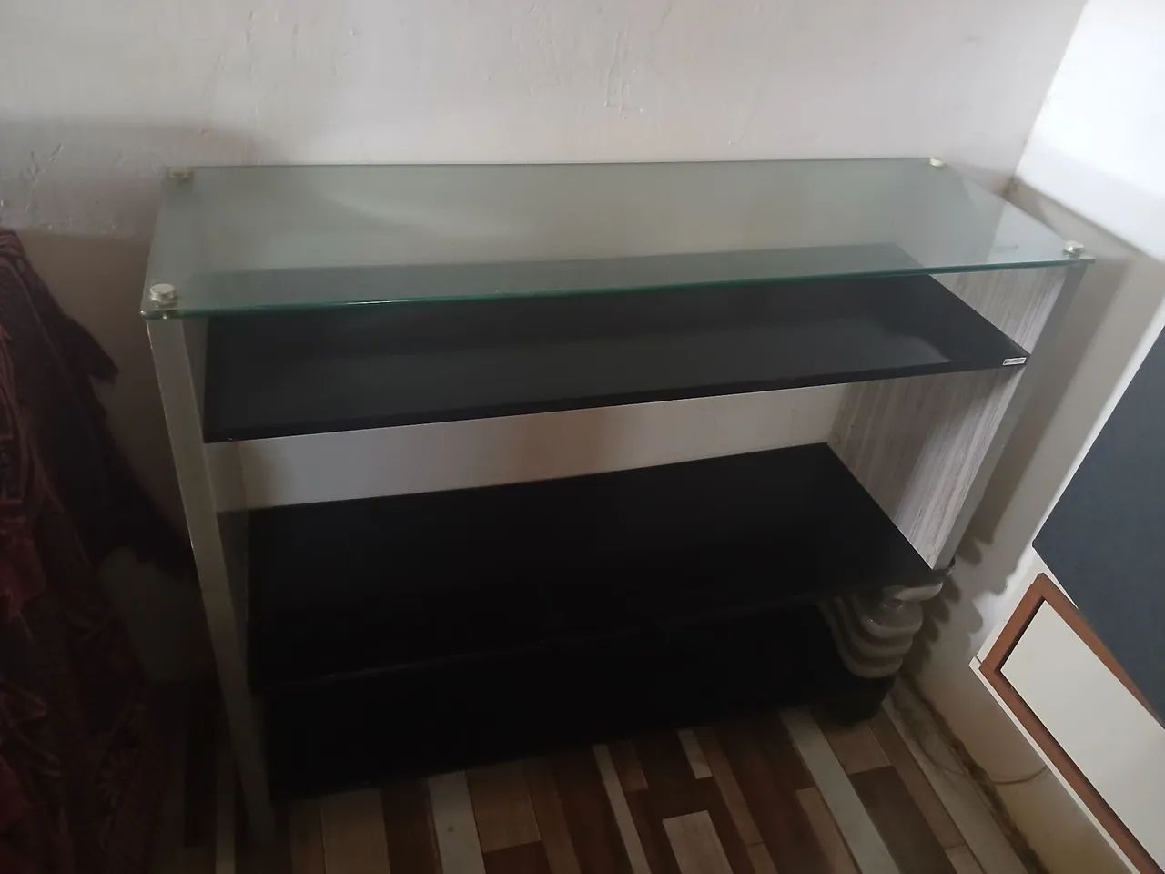 Estante Rack Multiuso com Tampo de Vidro - Conservada