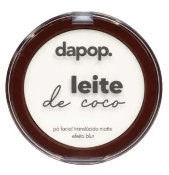 Pó Compacto Translúcido Leite de Coco Dapop - Acabamento Matte e Toque Aveludado