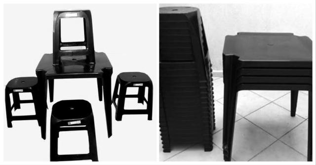 Conjunto mesas e banquetas Tramontina