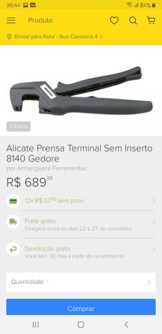 Ferramentas, alicate prensa terminal Gedore - Foto 2