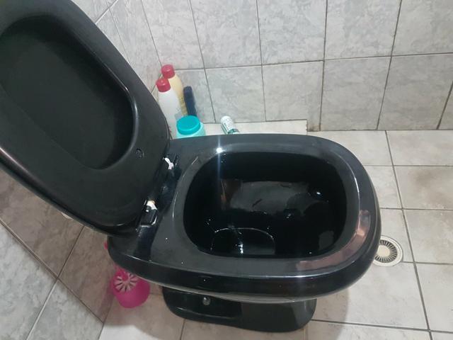 Kit pia e bacia preto para banheiro