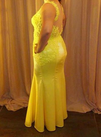 Vestido Festa Amarelo(Alta Costura)