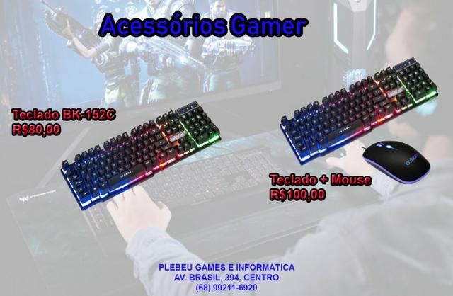Teclado Gamer padrão brasileiro - Produto Novo