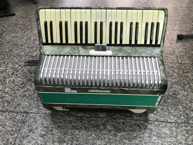 Acordeon / sanfona todeschini 120 baixos dente de coelho