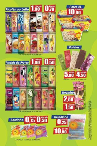 Sorvetes, picolés e açaís