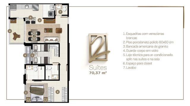 Apartamento com 2 dormitórios à venda, 70 m² - Setor Bueno - Goiânia/GO - Foto 4